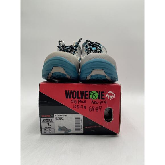 WOLVERINE FAIRMONT ST W10466 Women's NWD Steel-Toe Work Shoe Grey US Size 7 - Picture 11 of 14